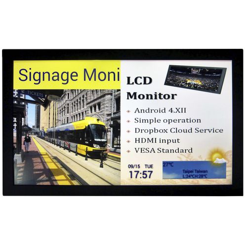 Monitor per digital signage player - HSINTEK Electronics Co., Ltd - LCD / Full HD / con montaggio VESA