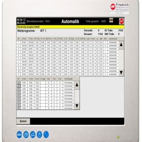Controllo numerico multiassiale - D. Friedrich - touch screen / embedded