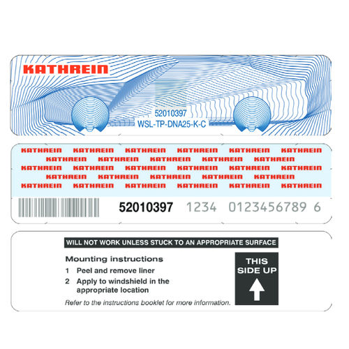 Etichetta di identificazione - WSL-TP series - KATHREIN Solutions GmbH - RFID / di sicurezza / adesiva