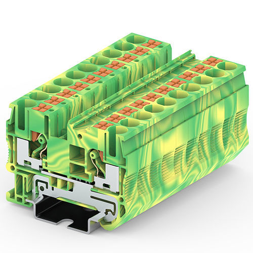 Morsetto componibile push-in - TP6-2-PE - Ningbo SUPU Electronics Co., Ltd. - su guida DIN / a molla / di messa a terra