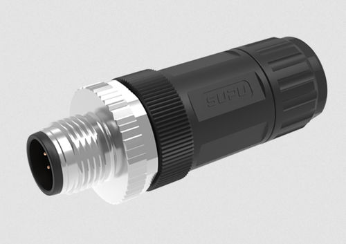Connettore di alimentazione elettrica - M12A08Z-MAASTUB - Ningbo SUPU Electronics Co., Ltd. - a vite / di cavi / per linea di montaggio