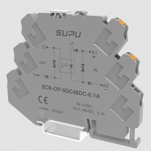 Relè statico DC - SCR-OP-5DC48DC-0.1A - Ningbo SUPU Electronics Co., Ltd. - AC / su guida DIN / di accoppiamento