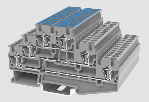 Morsetto componibile su guida DIN - TCT2.5-2-GY-N - Ningbo SUPU Electronics Co., Ltd. - con connessione a molla / in rame / IEC