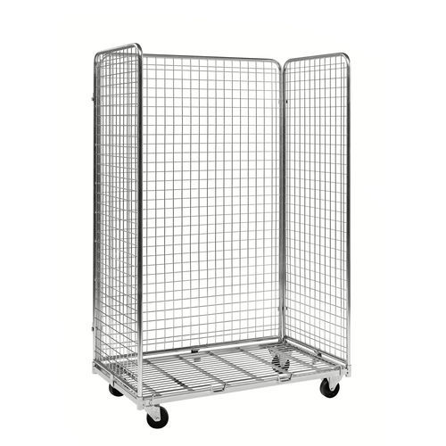 Roll-container multiuso - ROLL1091 - Italiana Contenitori Srl - a ripiani / 3 pannelli / in maglia metallica