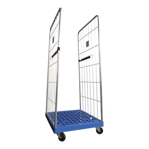 Roll-container a ripiani - ROLL0020 - Italiana Contenitori Srl - in metallo / con base plastica