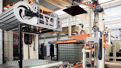 Pallettizzatore e depallettizzatore robotizzato - MSK - per bottiglie / per lattine / per di pallet vuoti