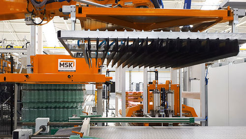 Pallettizzatore e depallettizzatore a strati - tech series - MSK - per bottiglie / per contenitori in vetro / automatico