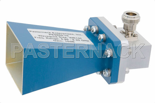Antenna a tromba - WR-137  - Pasternack Enterprises, Inc. - con adattatore / per guida d'onda