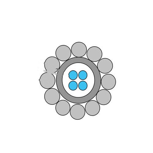 Cavo ottico di misura di temperatura - BRUsens  - Brugg Kabel AG - di dati / blindato / resistente ai prodotti chimici