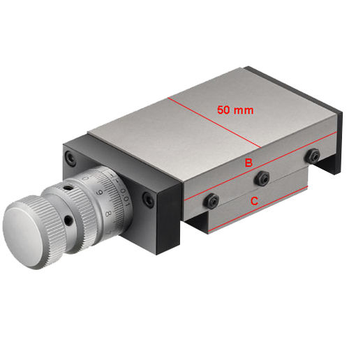 Tavola di posizionamento lineare - 50 series - GIROUD Mécanique de Précision - manuale / 1 asse / di precisione