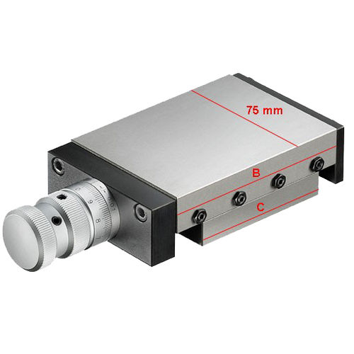 Tavola di posizionamento lineare - 75 series - GIROUD Mécanique de Précision - manuale / 1 asse / di alta precisione