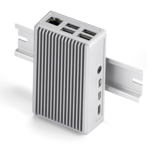 Scatola Raspberry Pi - RPHD series - TAKACHI Electronics Enclosure Co., Ltd. - per guida DIN / rettangolare / in alluminio