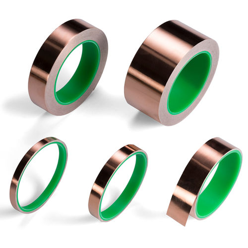 Nastro adesivo per schermatura EMI - CUT series - TAKACHI Electronics Enclosure Co., Ltd. - conduttore / di schermatura / in rame