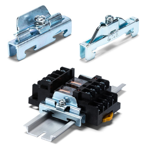 Fissaggio finale - TKR series - TAKACHI Electronics Enclosure Co., Ltd. - per morsettiera / in acciaio / su guida DIN