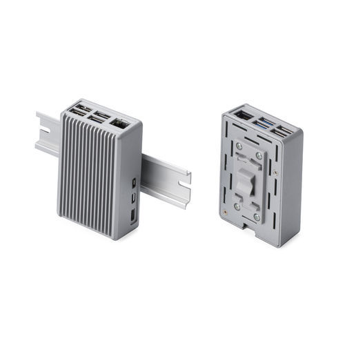 Scatola per guida DIN - RPHD-5-H-S - TAKACHI Electronics Enclosure Co., Ltd. - rettangolare / in alluminio / attrezzata