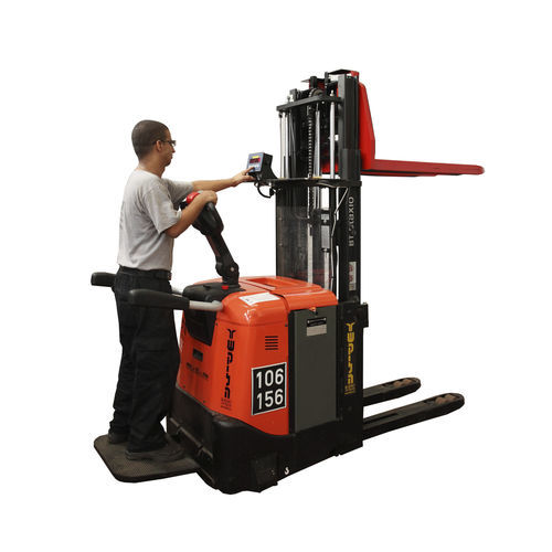 Accatastatore elettrico - SPT  - logiweigh - con piattaforma per conducente / per pallet / pesatore