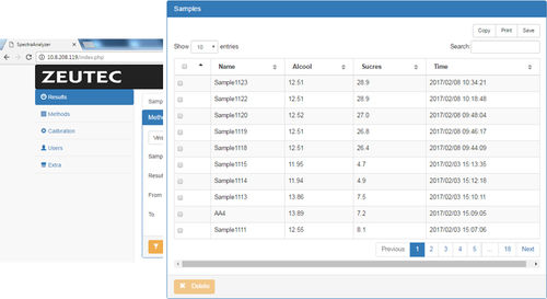 Software server - ZEUTEC Opto-Elektronik GmbH - di gestione / di calibrazione / di basi di dati