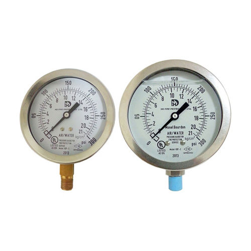 Manometro analogico - HDP series - HD FIRE PROTECT PVT. LTD. - con quadrante / in acciaio inossidabile / per estintore