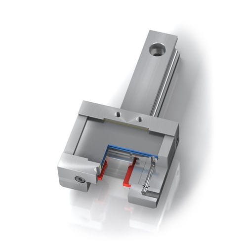 Elemento di serraggio pneumatico - SLK series - ACE Stoßdämpfer GmbH - meccanico / forarotaie / per guida lineare