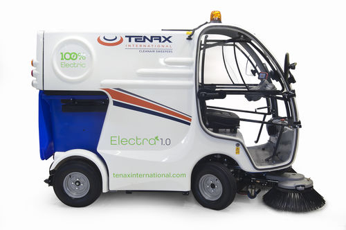 Spazzatrice uomo a bordo - ELECTRA 1.0 - Tenax International S.p.A. - elettrica / per strade / compatta