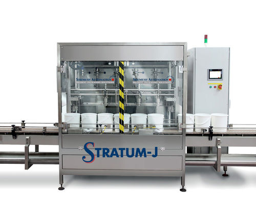 Macchina di riempimento automatica - STRATUM- J  - Shemesh Automation Ltd - per secchi / per olio / per bevande