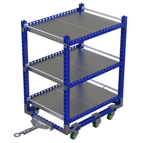 Carrello da trasporto - Q-100-0085  - FlexQube - in metallo / a ripiani / a sei ruote