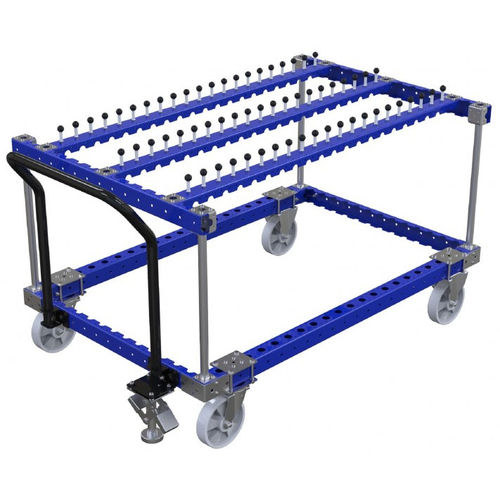 Carrello per movimentazione - Q-100-0357  - FlexQube - in metallo / per tubi / con rotelle