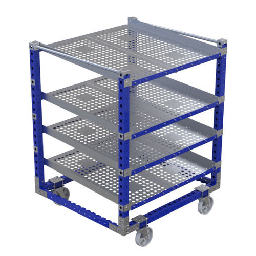 Carrello di stoccaggio - Q-007-3089  - FlexQube - in metallo / a ripiani / porta-contenitori