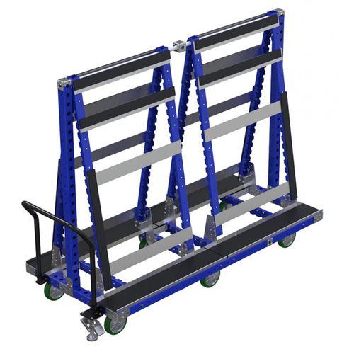 Carrello per settore automotive - Q-100-0446  - FlexQube - da trasporto / in metallo / con rotelle