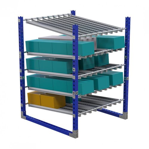 Scaffalatura per magazzino di stoccaggio - Q-100-0854  - FlexQube - modulare / per scatole / di angolo