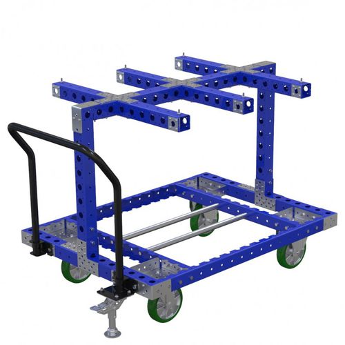 Carrello per movimentazione - Q-100-0643  - FlexQube - in metallo / portabobina / con rotelle