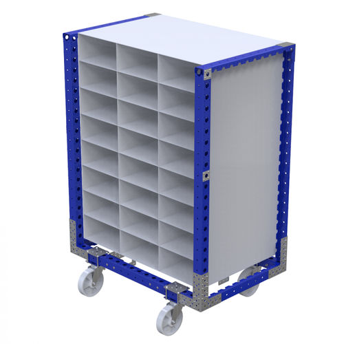 Carrello per movimentazione - Q-100-0307  - FlexQube - in metallo / con rotelle