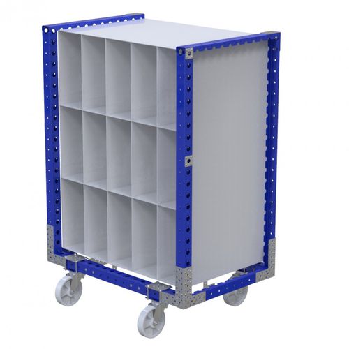 Carrello per movimentazione - Q-100-0306  - FlexQube - in metallo / con rotelle