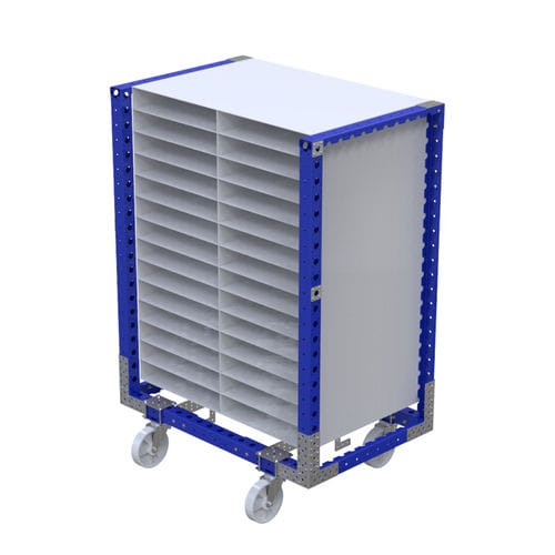 Carrello per movimentazione - Q-100-0309  - FlexQube - in metallo / con rotelle