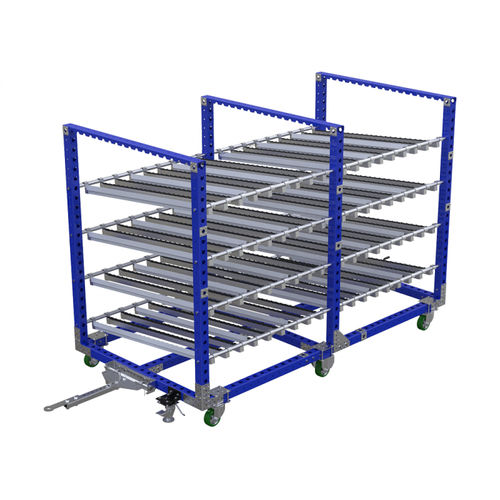 Carrello per movimentazione - Q-100-0807  - FlexQube - in metallo / a sei ruote