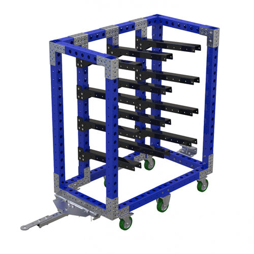Carrello per movimentazione - Q-100-0769  - FlexQube - in metallo / a sei ruote