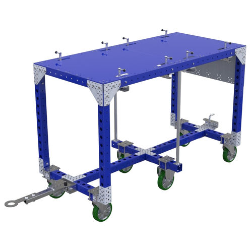 Carrello per movimentazione - Q-100-0851  - FlexQube - in metallo / a ripiani / porta-contenitori