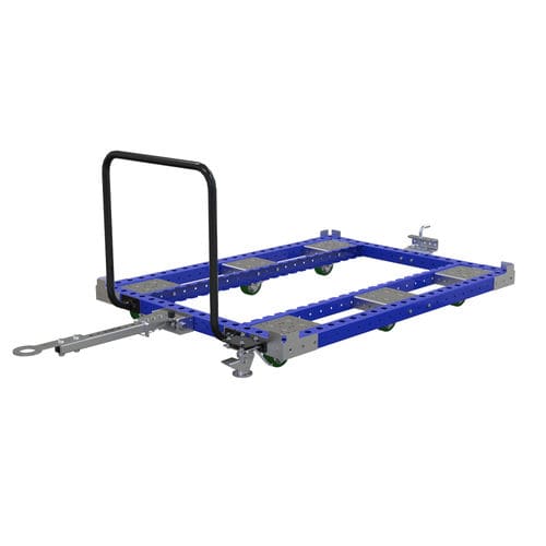 Carrello per movimentazione - Q-100-0606  - FlexQube - in metallo / a pianale ribassato / a sei ruote