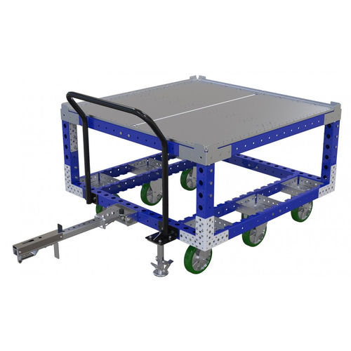 Carrello per movimentazione - Q-100-0194  - FlexQube - in metallo / per carichi pesanti / a sei ruote