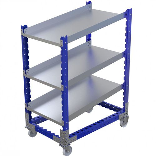 Carrello di stoccaggio - Q-100-0251  - FlexQube - in metallo / 3 livelli / porta-contenitori
