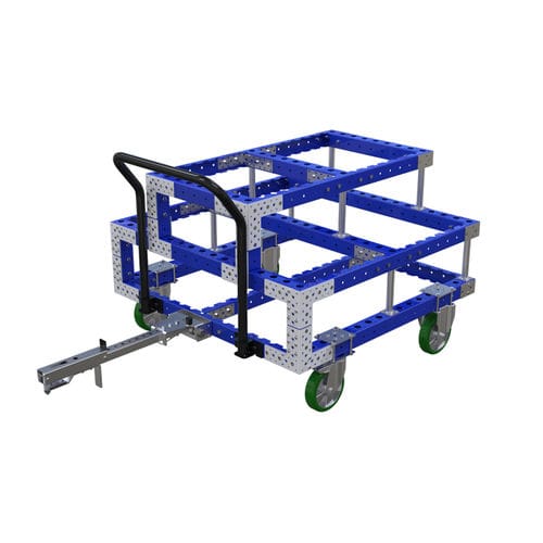 Carrello per movimentazione - Q-100-0204  - FlexQube - in metallo / per carichi pesanti