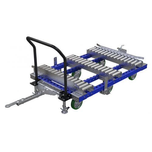 Carrello per movimentazione - Q-100-0839  - FlexQube - in metallo / a sei ruote / con rulli folli