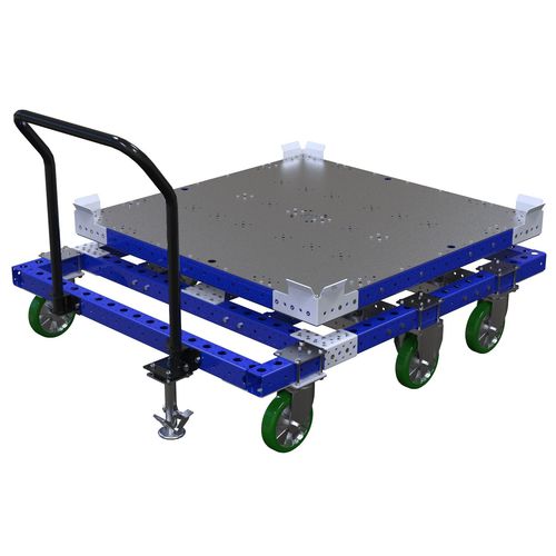 Carrello per movimentazione - Q-100-1793  - FlexQube - in metallo / a piattaforma / porta-contenitori
