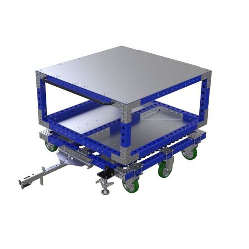 Carrello da trasporto - Q-100-0373  - FlexQube - in metallo / a pianale ribassato / con rotelle