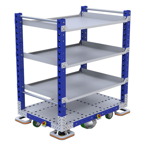 Carrello da officina - Q-041-0024  - FlexQube - a ripiani / a motore
