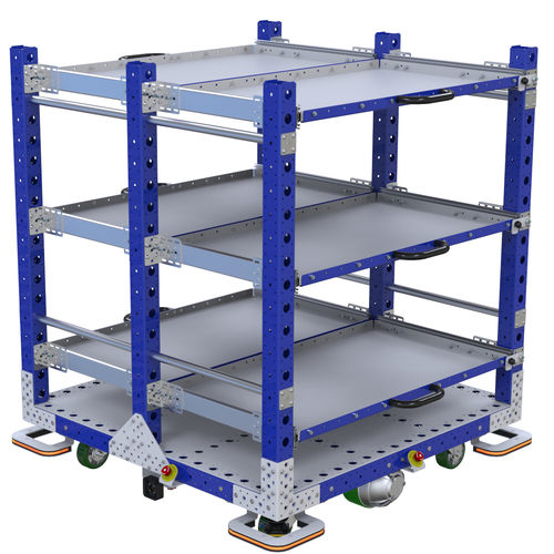 Carrello di trasferimento - Q-041-0030  - FlexQube - a ripiani / a motore