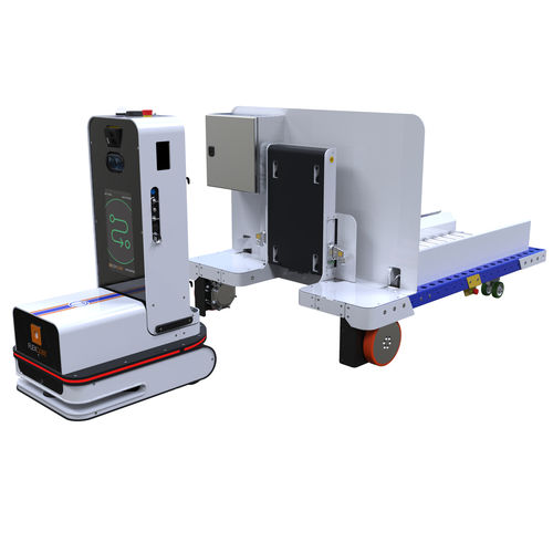 Carrello automotore con Navigatore AMR - Q-100-8194 - FlexQube - con trasportatore