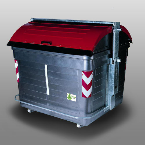 Cassonetto in acciaio galvanizzato - MSD 3200 - Green City International doo - per rifiuti urbani / con coperchio / resistente al fuoco