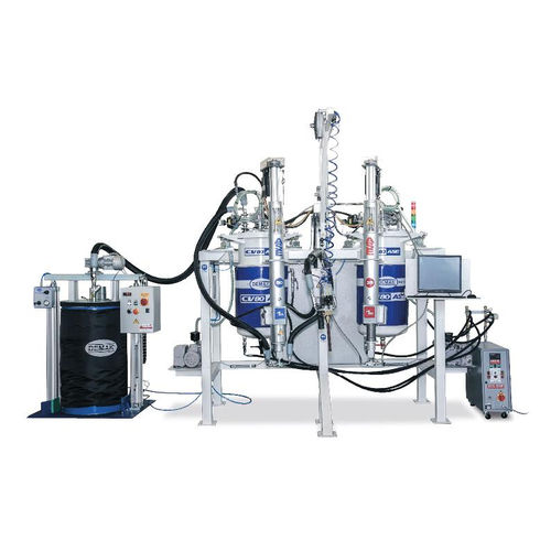 Unità di miscelazione e dosaggio di resine - CV80 ASE - Demak S.r.l. - con pompa a pistone / con pompa a ingranaggi / per l'industria elettronica