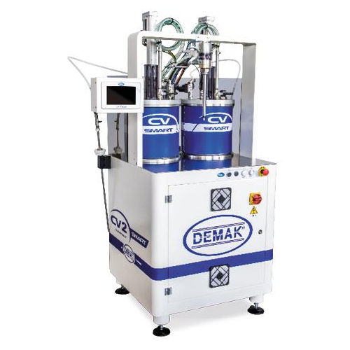 Unità di miscelazione e dosaggio di resine - CV2 SMART - Demak S.r.l. - con pompa a pistone / con pompa a ingranaggi / per l'industria elettronica